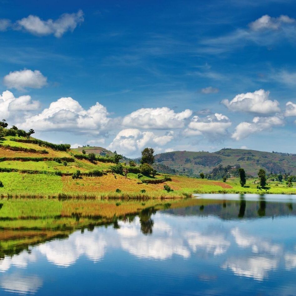 Seenlandschaft in Uganda