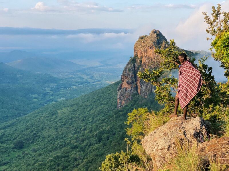 Wanderung am Mount Moroto