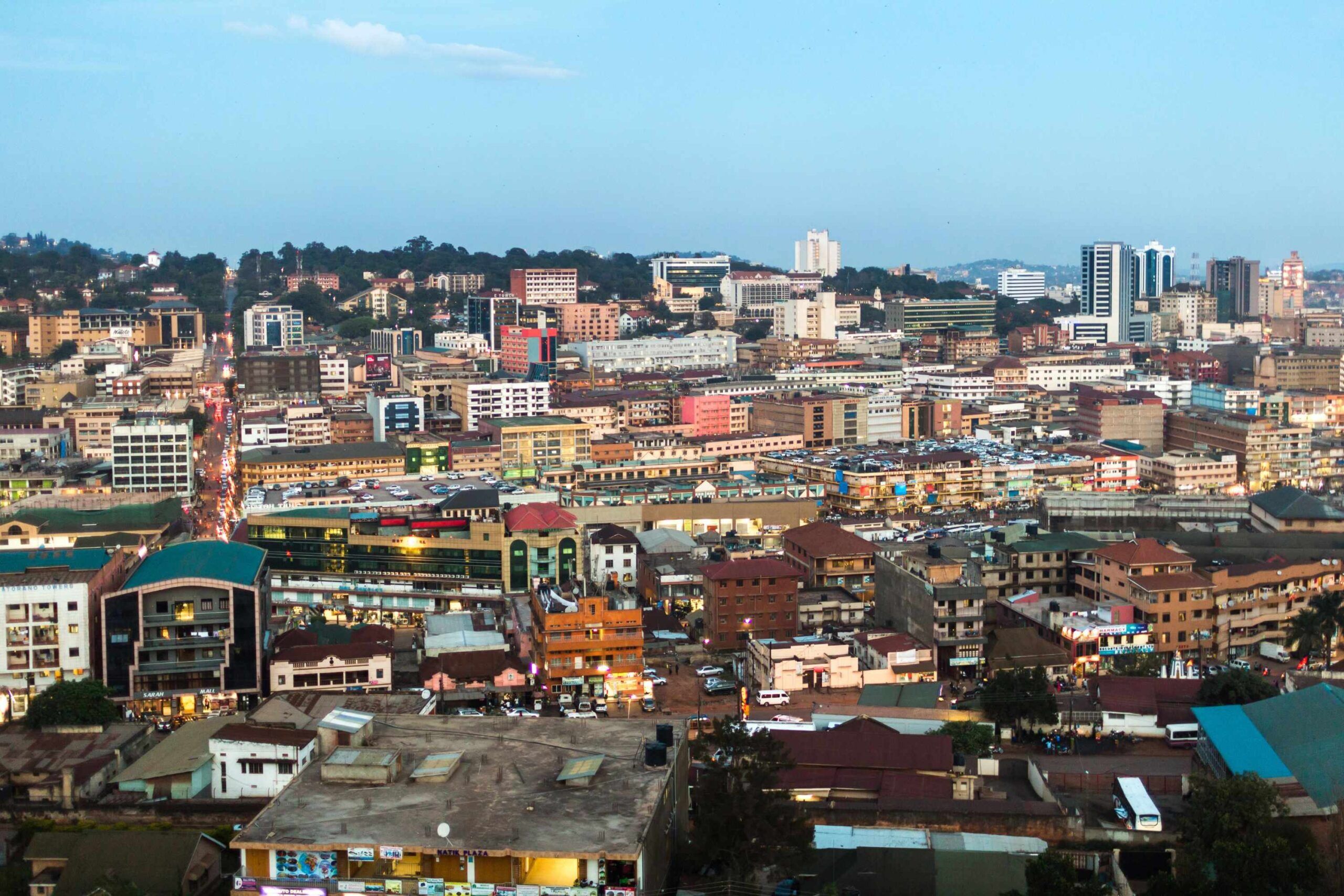 Luftbild von Kampala in Uganda