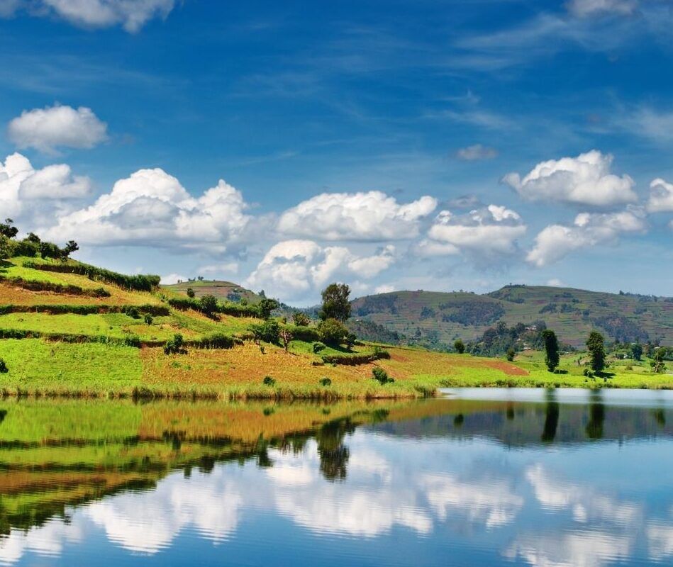 Seenlandschaft in Uganda
