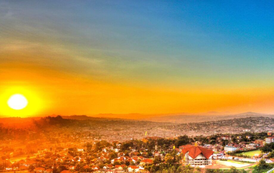 Kampala bei Sonnenuntergang